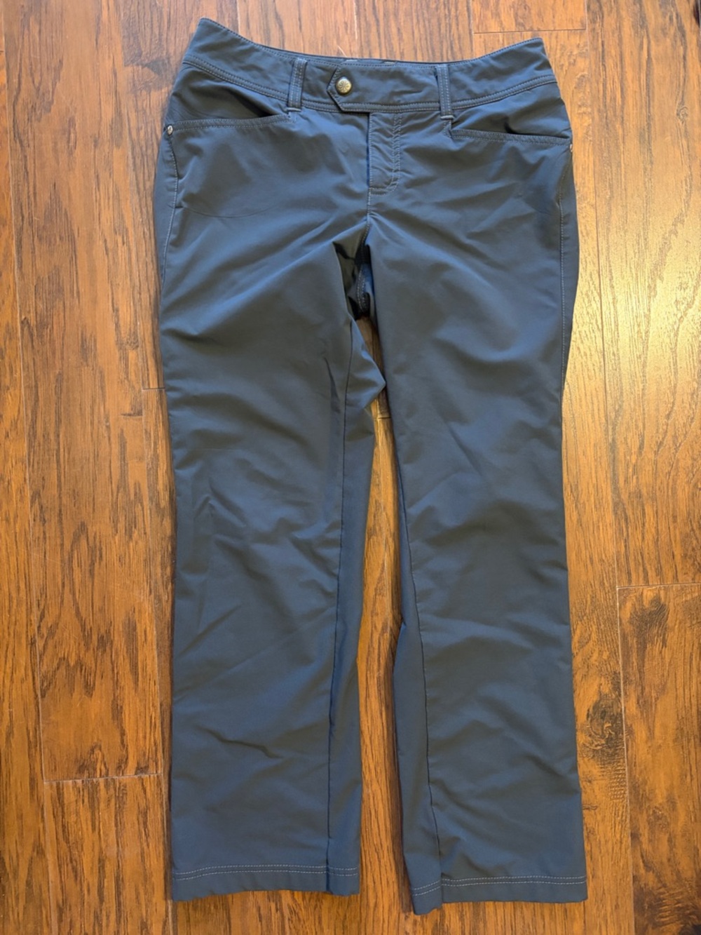 Athleta Trekkie Hiking Pants Womens 8P Petite Gray Stretch Outdoor Travel